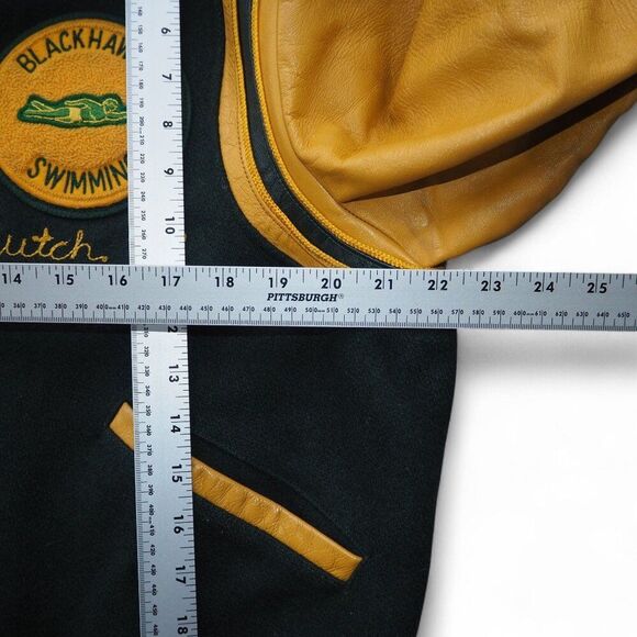 Vintage 1970s Blackhawk High School Cougars "Butch" Wool Varsity Jacket Men's 42 - Picture 9 of 13